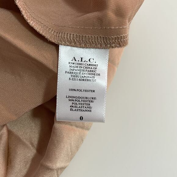 A.L.C. Delfine Pleated One Shoulder Midi Dress in Bella Size 0 - Picture 9 of 11